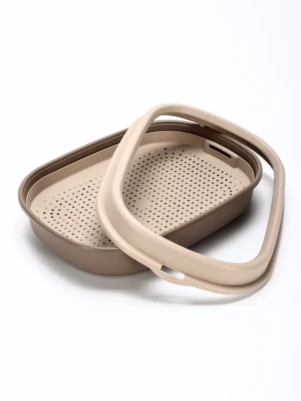 Лоток для кошек &laquo;Фур-Мур&raquo;, 48&times;35.5 см, с сеткой и бортом, покрытие софт-тач, цвет капучино