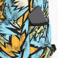 Рюкзак школьный, на молнии, три наружных кармана, 30&times;13&times;42 см, разноцветный