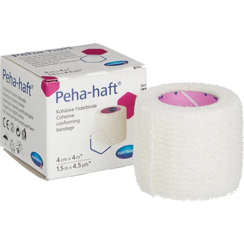 Бинт самофикс эласт 4м х 4см, белый, PEHA-HAFT