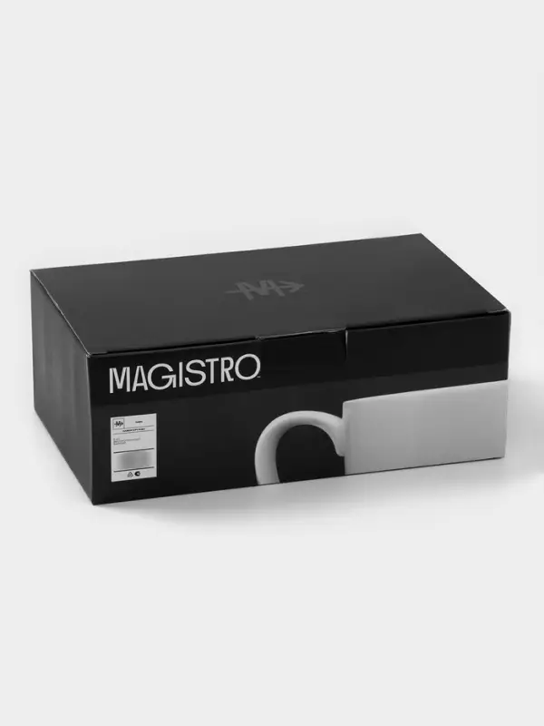 Набор кружек Magistro Mien, 270 мл, 6 шт., фарфор, белый