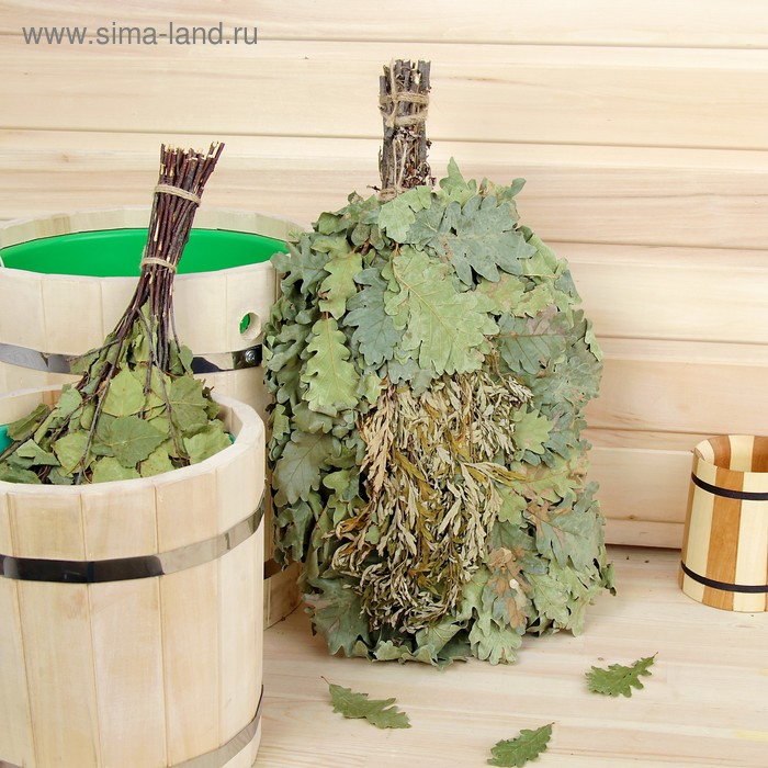 Веник для бани дубовый, 55 см с полынью Веник для бани дубовый, 55 см с полынью