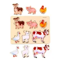 Рамка - вкладыш Лесная мастерская &laquo;Животные фермы&raquo;, 6 вкладышей