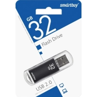 Флеш-память Smartbuy V-Cut, 32Gb, USB 2.0, чер, SB32GBVC-K