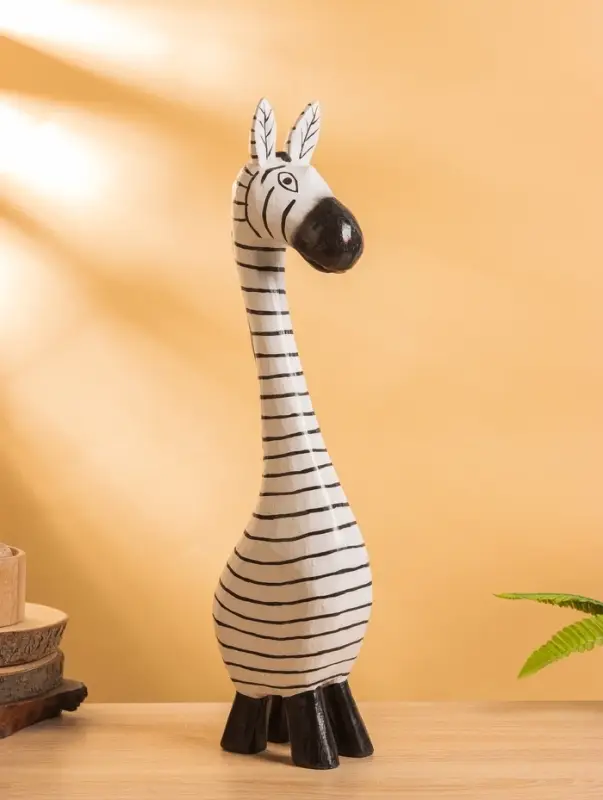 Сувенир  Сувенир "Зебра" дерево 13х7х50 см, цв. чёрно-белый