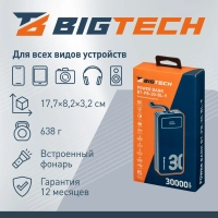 Внешний аккумулятор BigTech (BT-PB-30-BL-9) 30000 mAh черный