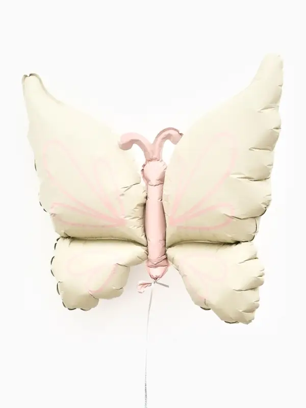 Воздушный шар фольгированный 37" &laquo;Бабочка, кремовый сатин&raquo;