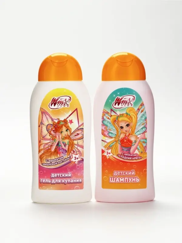 Детский гель для купания, аромат: вишневый коктейль, 300 мл, Винкс
