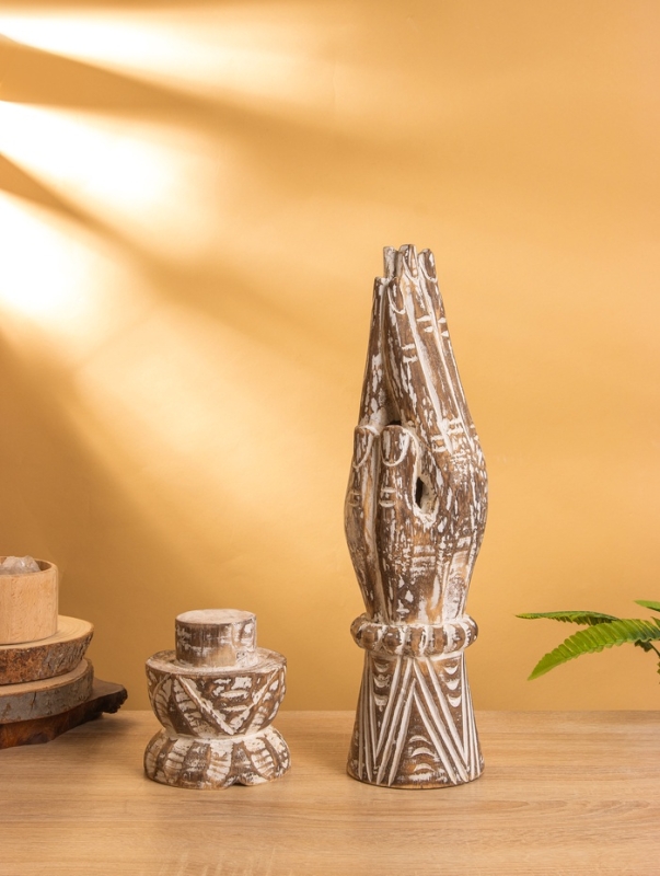 Сувенир «Рука», 12×12×49 +/-1 см, дерево, бежевый Сувенир «Рука», 12×12×49 +/-1 см, дерево, бежевый