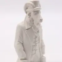 Фигурка декоративная &laquo;Баран в костюме&raquo;, неокрашенная, 12&times;6&times;4 см, белая