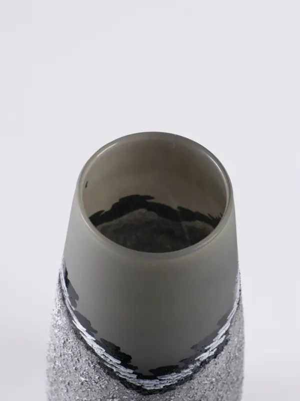 Ваза «Омега», h=26 см, стекло, светло-серая Ваза «Омега», h=26 см, стекло, светло-серая