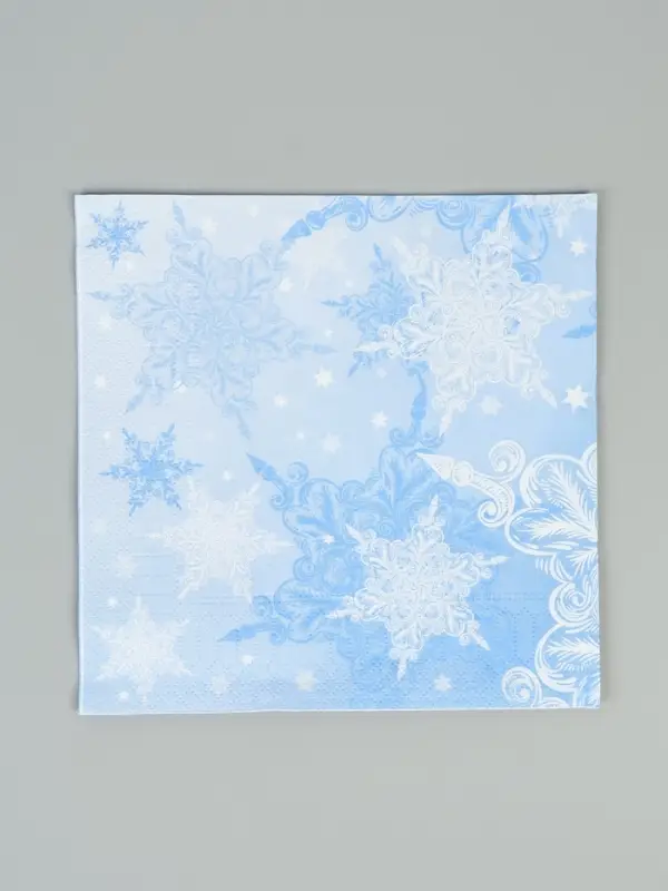 Салфетки бумажные трёхслойные «Снежный вальс» 33х33, 20 шт