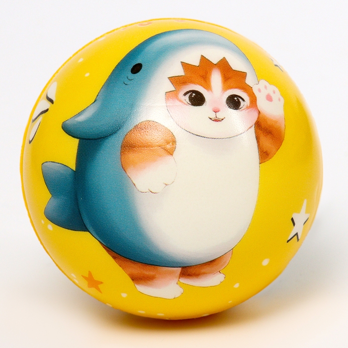 Мяч детский мягкий «Ярких моментов», акула 7,6см , в шоубоксе Мяч детский мягкий «Ярких моментов», акула 7,6см , в шоубоксе