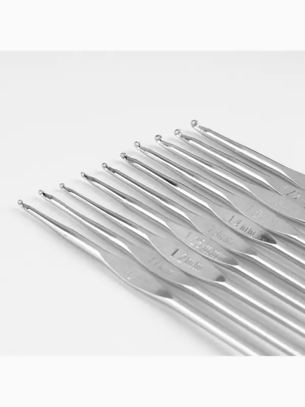 Набор крючков для вязания, d=1-1.9 мм, 12 см, 10 шт.