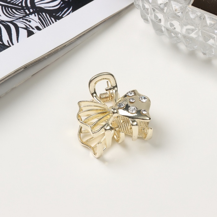 Краб для волос Краб для волос "Оливия" бант, 2,5 см, золото