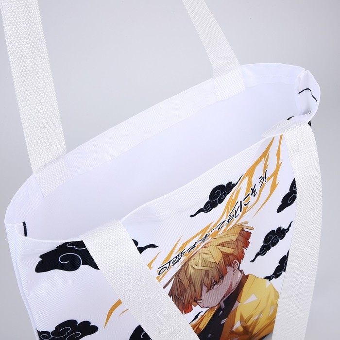 Шопер «Дзэницу», 35х0.5х40 см, отд без молнии, без подклада, белый Шопер «Дзэницу», 35х0.5х40 см, отд без молнии, без подклада, белый