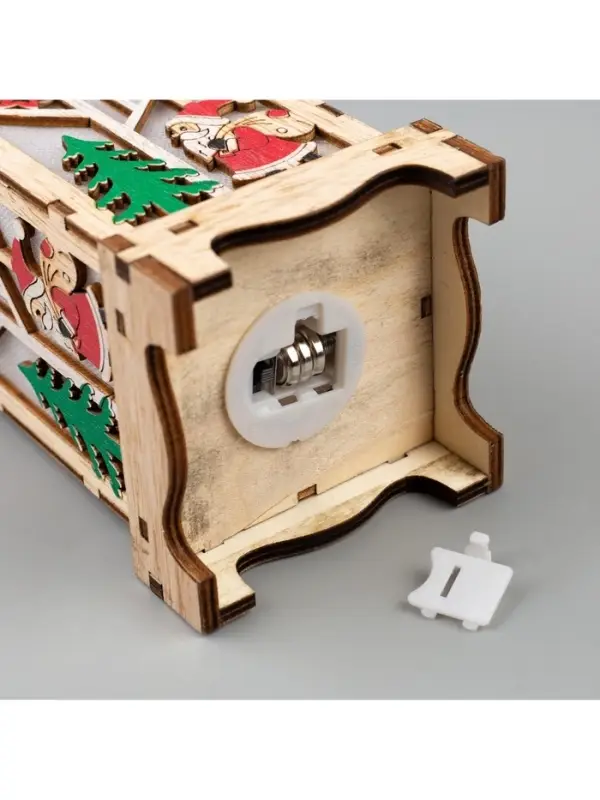 Ёлочная игрушка &laquo;Фонарь с Дедом Морозом&raquo;, 16&times;8&times;8 см, от батареек, свечение тёплое белое