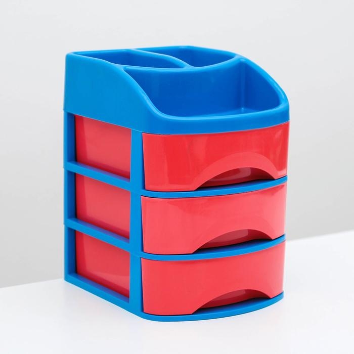 Мини-комод 3-х секционный с дополнительными отделениями «Минибокс-3», цвет МИКС Мини-комод 3-х секционный с дополнительными отделениями «Минибокс-3», цвет МИКС