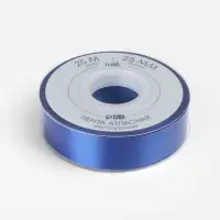 Лента атласная TEIRA, двухсторонняя, 25 мм, 25&plusmn;1 м, синяя №0329