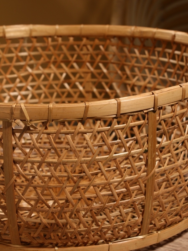 Корзина плетёная  Корзина плетёная "Клоус" бамбук 40х40х16 см, светлая