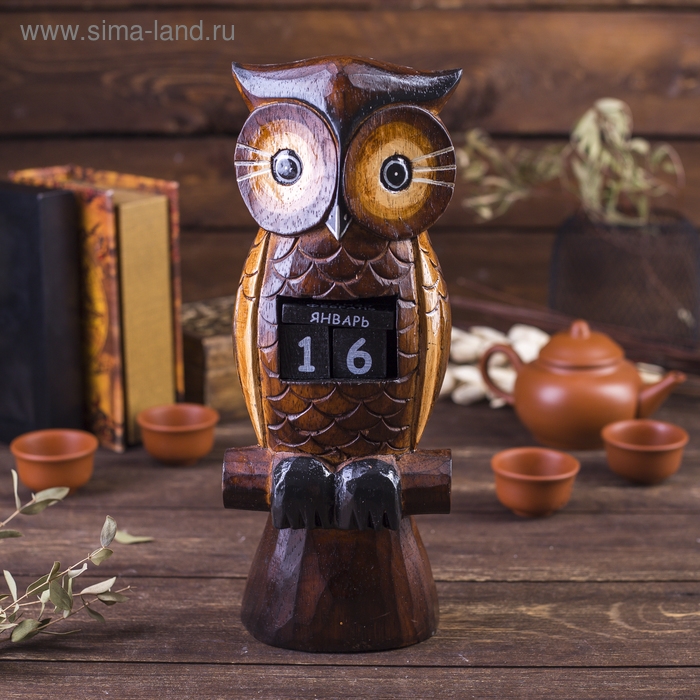 Настольный календарь «Сова», 5×10×28 см Настольный календарь «Сова», 5×10×28 см