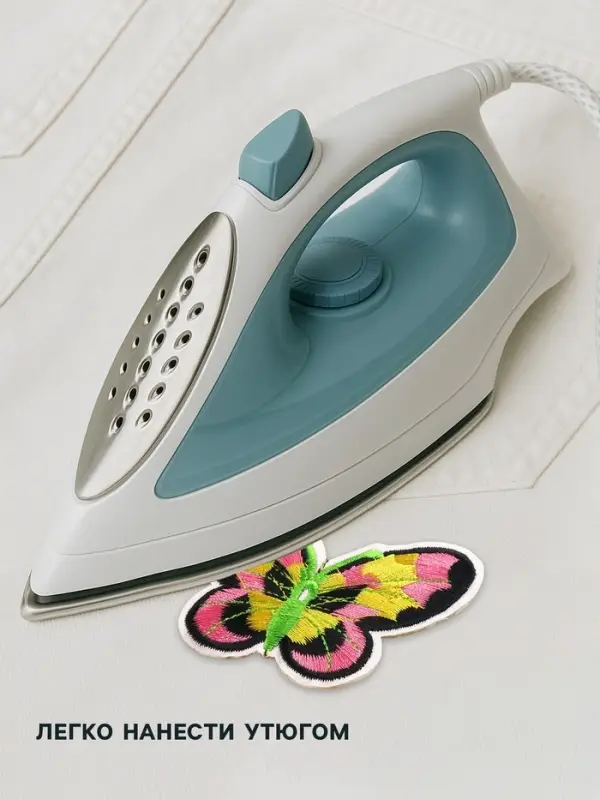 Термоаппликация «Бабочка», 6×7.5 см, разноцветная