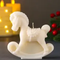 Декоративная свеча "Лошадка-качалка" (натуральный воск), 96*35*100