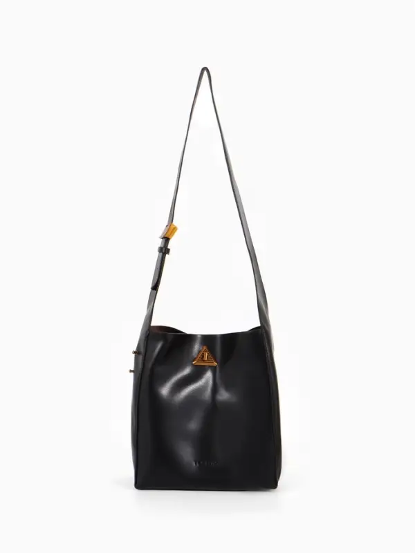 Сумка женская TEXTURA на винтовом замке, 24&times;11&times;24 см, чёрная