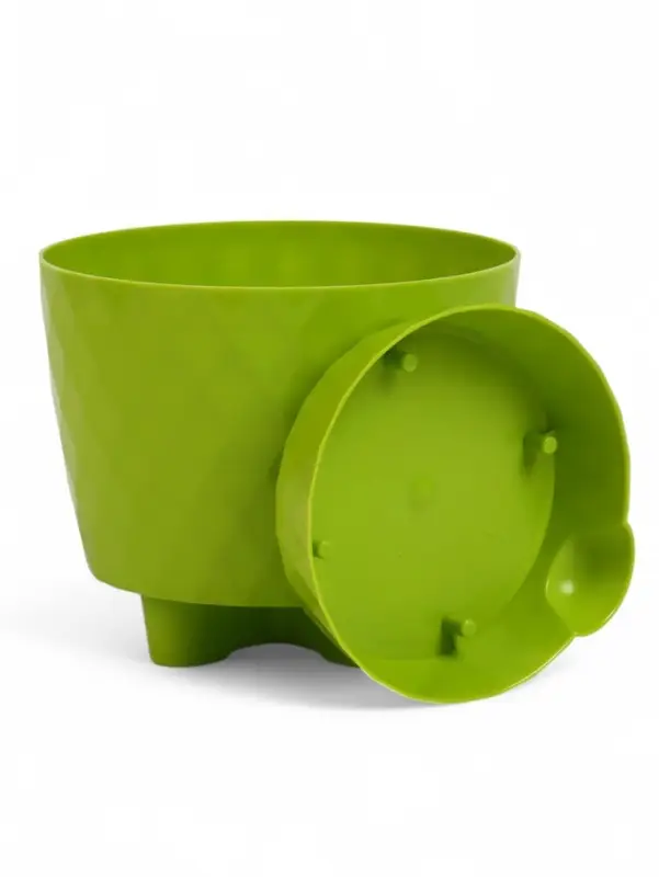 Кашпо с прикорневым поливом  Кашпо с прикорневым поливом "Румба" 1 л, D13,5 см, h-12 см, цвет киви