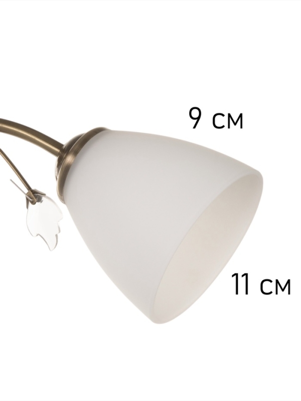 Люстра Люстра "Луиза" 5х40Вт Е27 бронза 58х58х26см