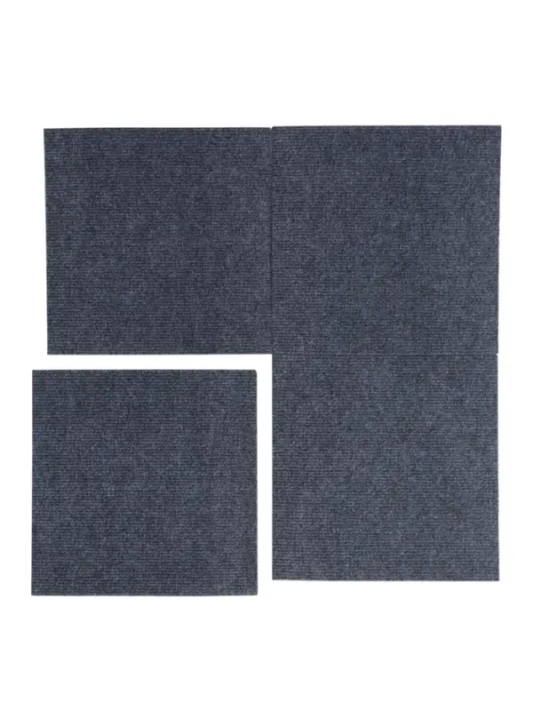 Ковролин самоклеящийся для пола и для стен, 300&times;300 мм, цвет тёмно - серый, 10 шт.