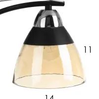 Люстра потолочная BayerLux &laquo;Ирида&raquo;, 3хЕ27, 40 Вт, черно-хромовый, 44&times;44&times;24 см