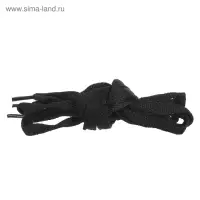 Шнурки для обуви, плоские, 8 мм, 90 см, фасовка 25 шт., чёрные