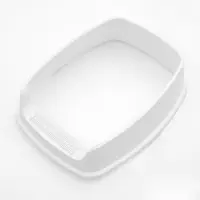 Туалет для кошек &laquo;Айша&raquo; S, 45&times;35&times;18.5 с, с высоким бортом и сеткой, пластик, оранжевый