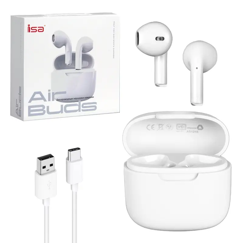 *Беспроводные наушники  камушки A2 White  ISA  222176