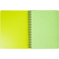 Бизнес-тетрадь А5,96л,кл,спир,пластик,тон.бл. Attache Bright colours Лайм