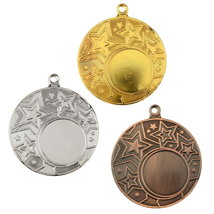 Медаль под нанесение 188, «Звезды», d= 5 см. Цвет золото. Без ленты Медаль под нанесение 188, «Звезды», d= 5 см. Цвет золото. Без ленты