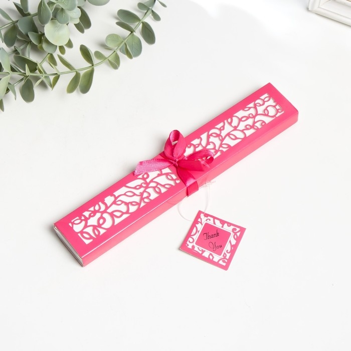 Веер бамбук, текстиль h=21 см изгиб, с кистью  Веер бамбук, текстиль h=21 см изгиб, с кистью "Цветы" в коробке, ярко-розовый