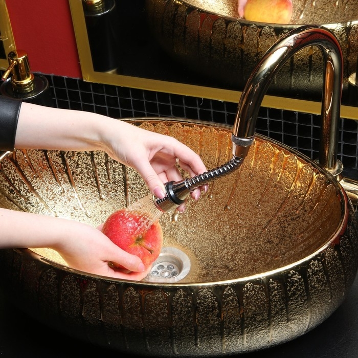 Аэратор ZEIN, регулировка потока, на гибком шланге, 160 мм, универсальный, пластик Аэратор ZEIN, регулировка потока, на гибком шланге, 160 мм, универсальный, пластик