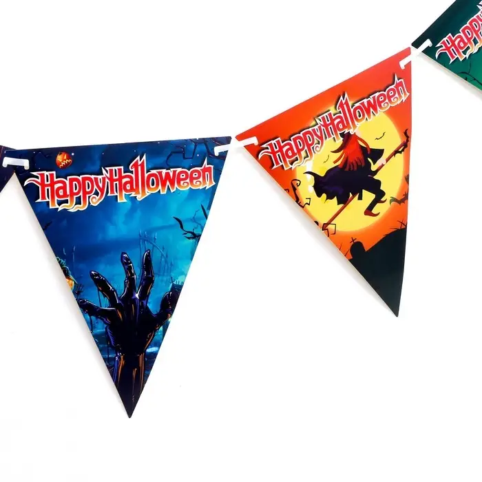 Гирлянда бумажная «Хеллоуин», 14 флажков Гирлянда бумажная «Хеллоуин», 14 флажков