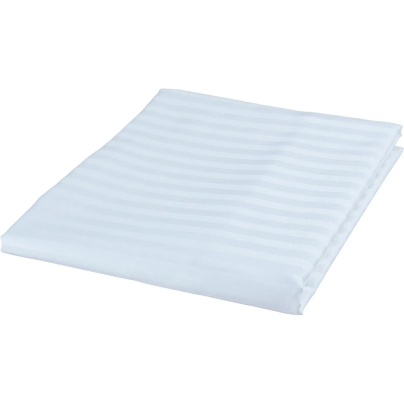 Простыня 1,5сп (150х220см) Страйп-сатин,1х1, 140гр/м2,белый