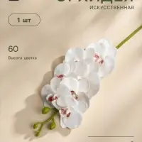 Цветы искусственные &laquo;Орхидея экстра галант&raquo;, h=60 см, d=8 см, белые