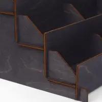 Подставка под открытки 12 ячеек по 12 см, 38.1&times;23&times;25 см, толщина 3 мм, коричневый