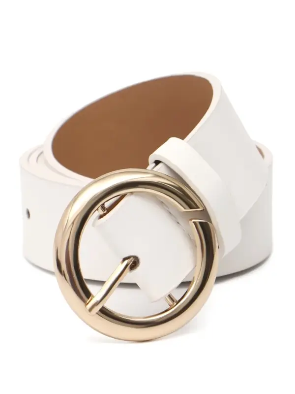 Ремень женский, 4&times;110 см, матовая пряжка, 1 прокол, белый