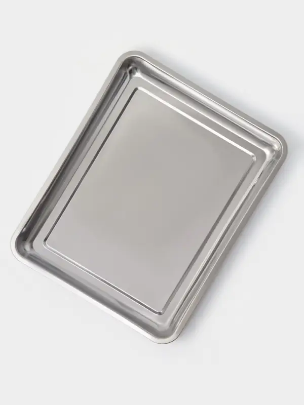 Противень, 50&times;40 см, h=4 см, AISI 410, толщина 0.4 мм, нержавеющая сталь, хромированный
