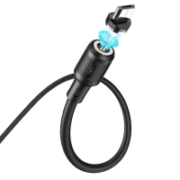 Кабель Hoco X52, microUSB - USB, магнитный разъем, только зарядка, 2.4 А, 1 м, чёрный