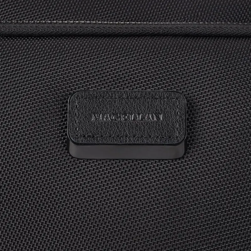 Сумка для ноутбука Santiago с кожаной отделкой, черная Сумка для ноутбука Santiago с кожаной отделкой, черная