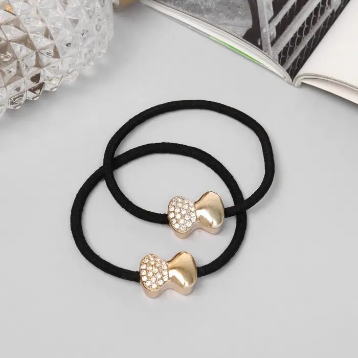 Резинки для волос «Лиора», набор 2 шт., бантик