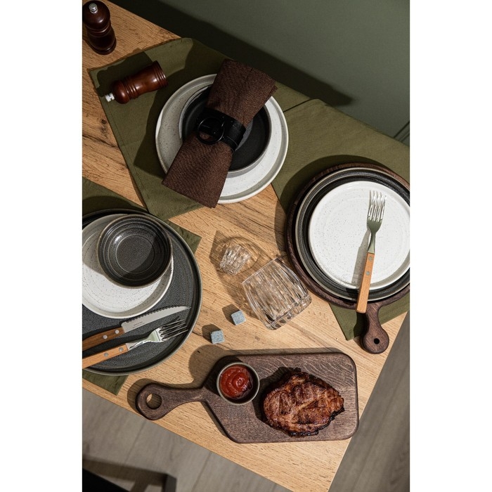 Доска для подачи с ручкой Adelica, d=25 см, тёмный бук Доска для подачи с ручкой Adelica, d=25 см, тёмный бук