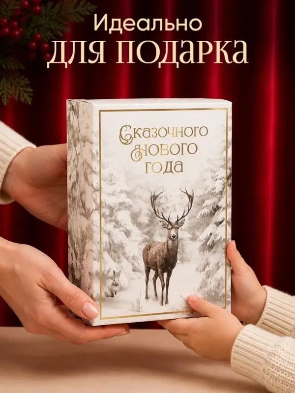 Коробка подарочная новогодняя складная &laquo;Снежный лес&raquo;, 21&times;15&times;7 см