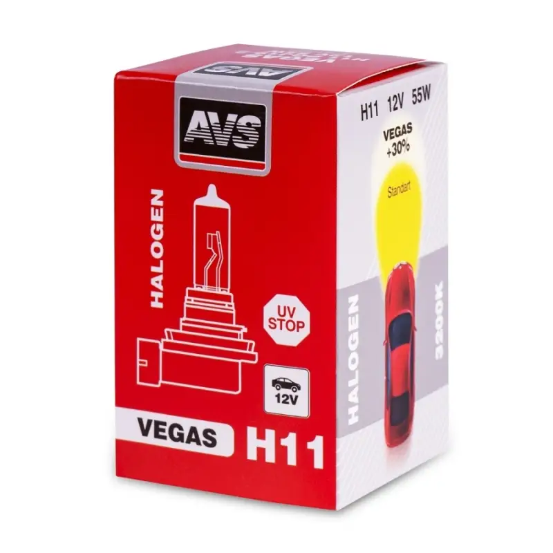 Галогенная лампа AVS Vegas H11.12V.55W.1шт.